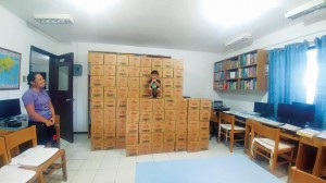 Boxes of biscuits donation