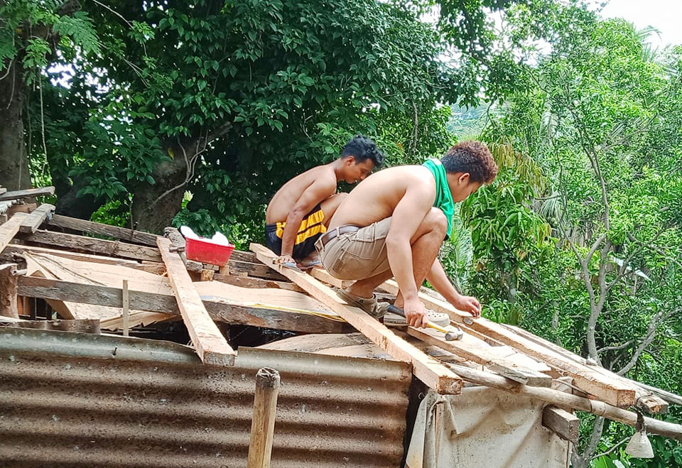 One of the houses being repaired for Taal Relief 2.0 (photos of completion on our next newsletter).