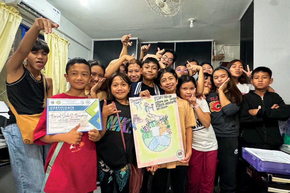 Our beneficiaries who won in their respective communities during the Nutrition Month poster making contest.