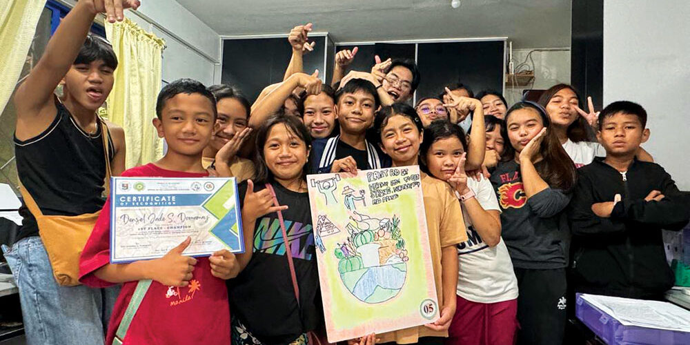 Our beneficiaries who won in their respective communities during the Nutrition Month poster making contest.